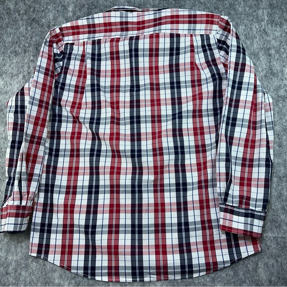 Double Pump Men’s Size Large Red White Blue Patriotic Button Down Long Sleeve - Picture 8 of 8
